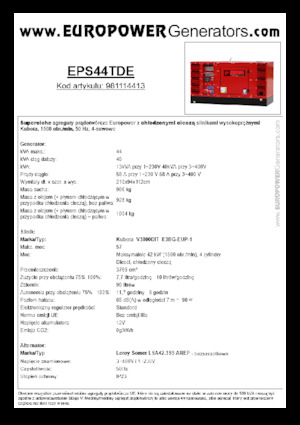 Generatoare de curent diesel Europower EPS44TDE (LS)
