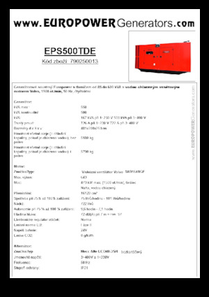 Generatoare de curent diesel Europower EPS500TDE (MA)