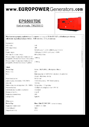 Generatoare de curent diesel Europower EPS500TDE (MA)