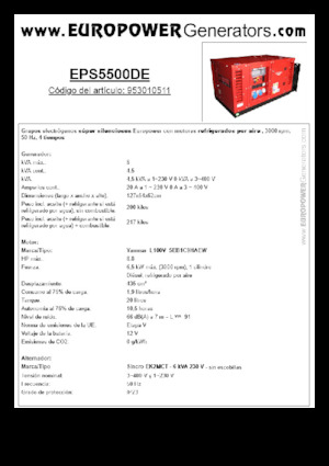 Generatoare de curent diesel Europower EPS5500DE (S)