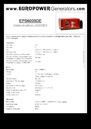 Generatoare de curent diesel Europower EPS6000DE (S)
