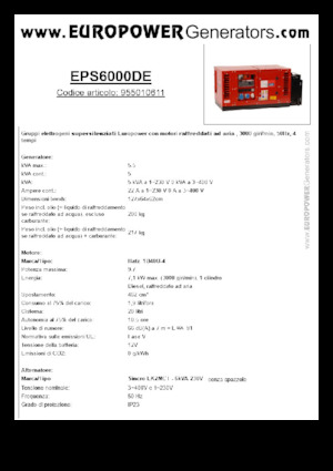 Generatoare de curent diesel Europower EPS6000DE (S)