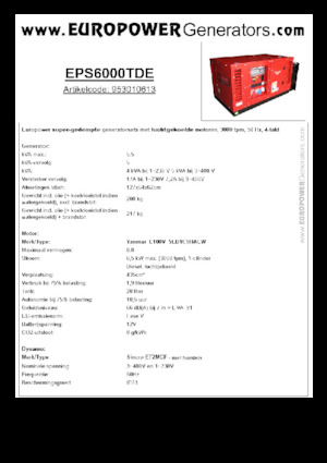 Generatoare de curent diesel Europower EPS6000TDE (S)