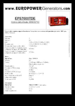 Generatoare de curent diesel Europower EPS7000TDE (S)