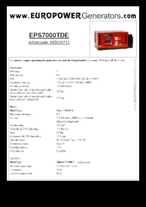 Generatoare de curent diesel Europower EPS7000TDE (S)