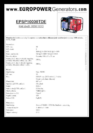 Generatoare de curent diesel Europower EPSP10000TDE (S)
