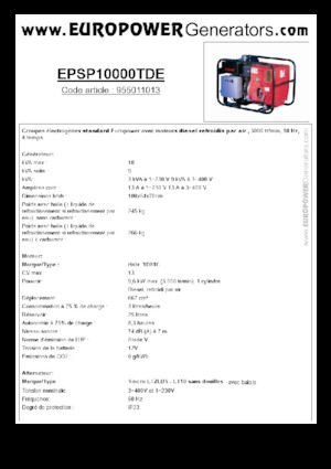 Generatoare de curent diesel Europower EPSP10000TDE (S)