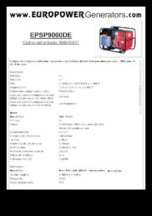 Generatoare de curent diesel Europower EPSP9000DE (MA)