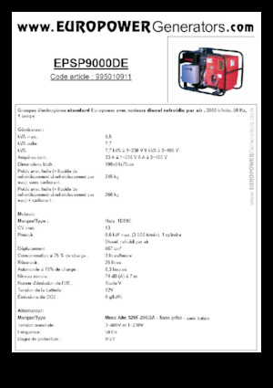 Generatoare de curent diesel Europower EPSP9000DE (MA)