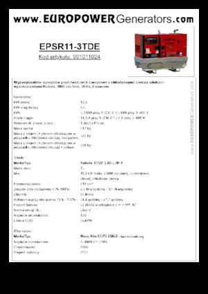 Generatoare de curent diesel Europower EPSR11-3TDE (MA)