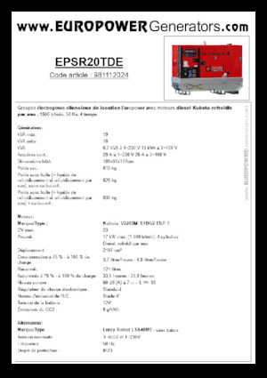 Generatoare de curent diesel Europower EPSR20TDE (LS)
