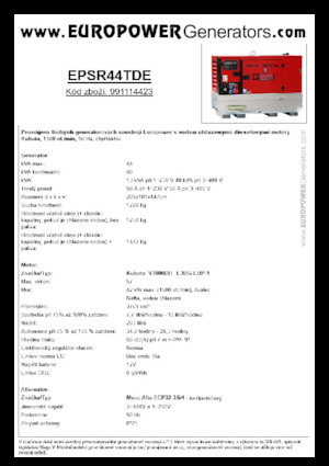 Generatoare de curent diesel Europower EPSR44TDE (MA)