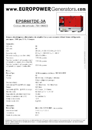 Generatoare de curent diesel Europower EPSR60TDE-3A (MA)