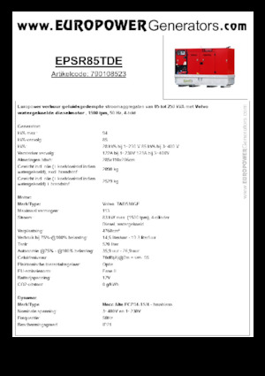 Generatoare de curent diesel Europower EPSR85TDE (MA)