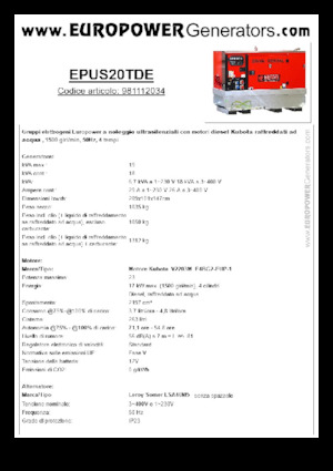 Generatoare de curent diesel Europower EPUS20TDE (LS)