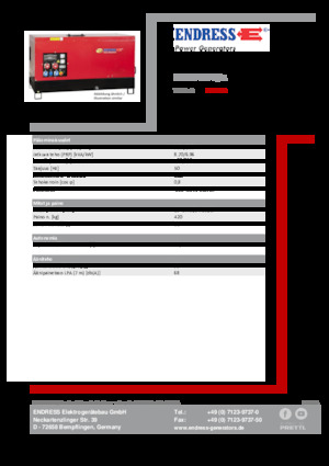 Generatoare de curent diesel Endress ESE 10 YW-B/A 