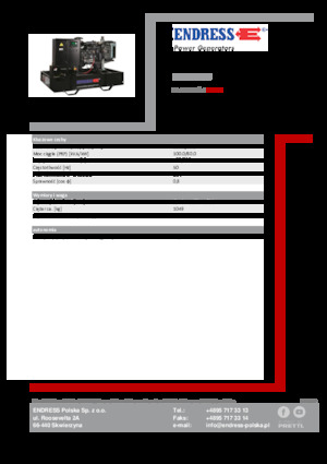 Generatoare de curent diesel Endress ESE 110 IW