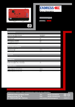Generatoare de curent diesel Endress ESE 110 PW/AS 