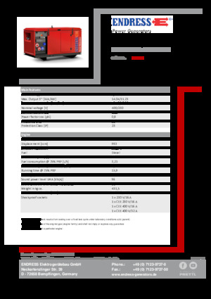 Generatoare de curent diesel Endress ESE 1306 DYS-GT ES ISO DI
