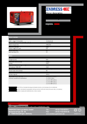 Generatoare de curent diesel Endress ESE 1306 DYS-GT ES ISO DI