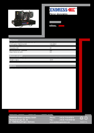 Generatoare de curent diesel Endress ESE 135 IW