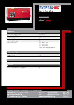 Generatoare de curent diesel Endress ESE 15 YW-B