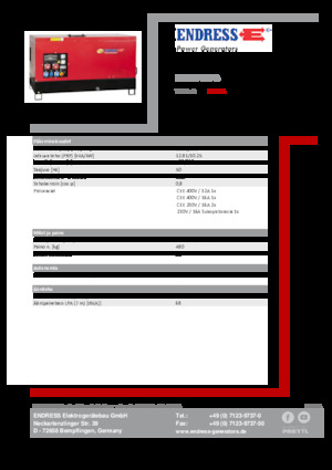 Generatoare de curent diesel Endress ESE 15 YW-B