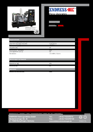 Generatoare de curent diesel Endress ESE 15 YW 