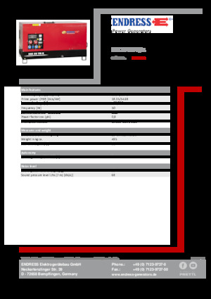 Generatoare de curent diesel Endress ESE 20 YW-B/A 