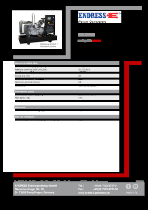 Generatoare de curent diesel Endress ESE 20 YW 