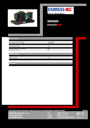 Generatoare de curent diesel Endress ESE 275 IW