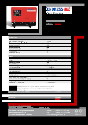 Generatoare de curent pe benzină Endress ESE 608 YS-GT ES DI