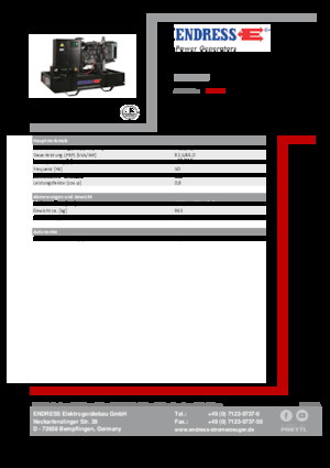 Generatoare de curent diesel Endress ESE 90 IW