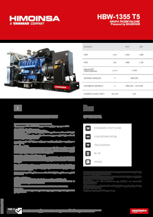 Generatoare de curent diesel HIMOINSA HBW-1355 T5
