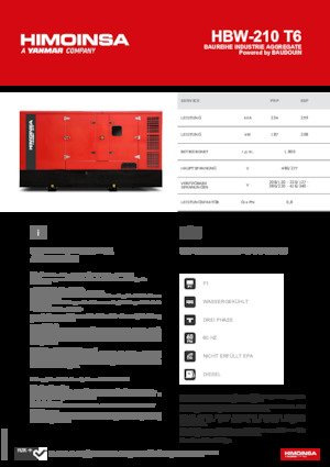 Generatoare de curent diesel HIMOINSA HBW-210 T6