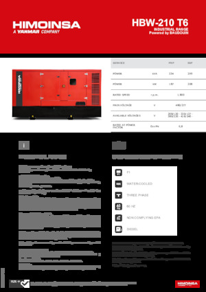Generatoare de curent diesel HIMOINSA HBW-210 T6