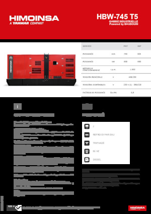 Generatoare de curent diesel HIMOINSA HBW-745 T5