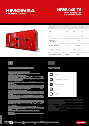 Generatoare de curent diesel HIMOINSA HBW-940 T5