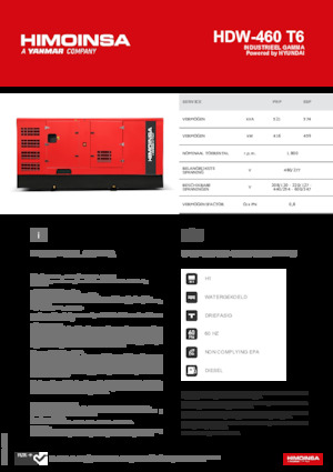 Generatoare de curent diesel HIMOINSA HDW-460 T6