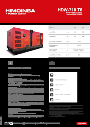 Generatoare de curent diesel HIMOINSA HDW-710 T6