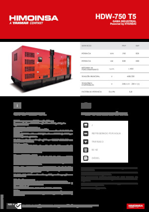 Generatoare de curent diesel HIMOINSA HDW-750 T5