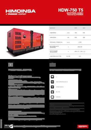 Generatoare de curent diesel HIMOINSA HDW-750 T5