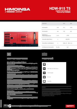 Generatoare de curent diesel HIMOINSA HDW-915 T5
