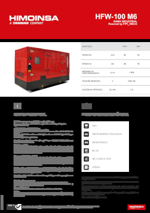 Generatoare de curent diesel HIMOINSA HFW-100 M6