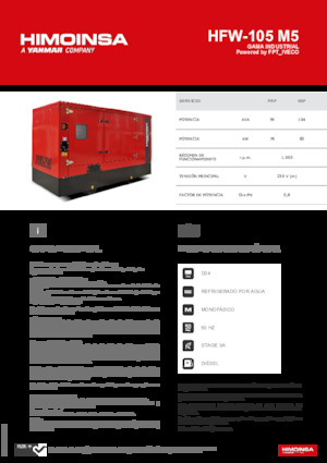 Generatoare de curent diesel HIMOINSA HFW-105 M5