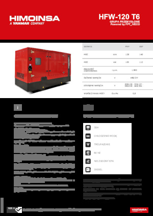 Generatoare de curent diesel HIMOINSA HFW-120 T6