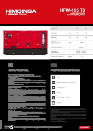 Generatoare de curent diesel HIMOINSA HFW-155 T6