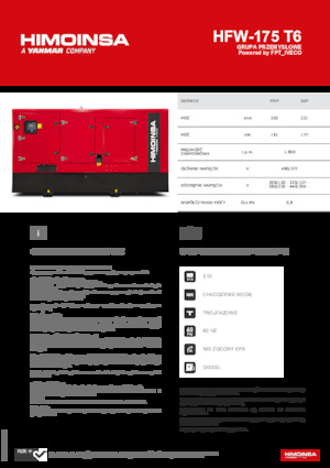 Generatoare de curent diesel HIMOINSA HFW-175 T6