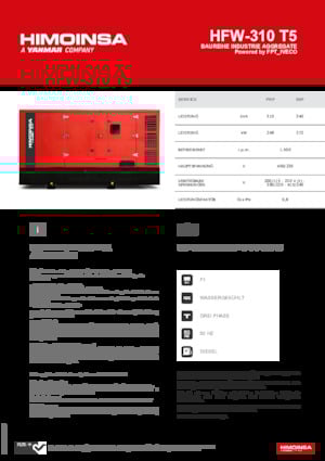 Generatoare de curent diesel HIMOINSA HFW-310 T5
