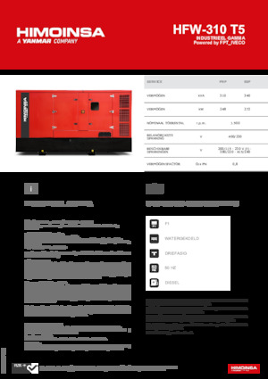 Generatoare de curent diesel HIMOINSA HFW-310 T5